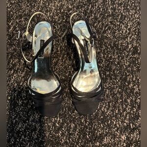 Caparros Black Shimmer Heels Size 8